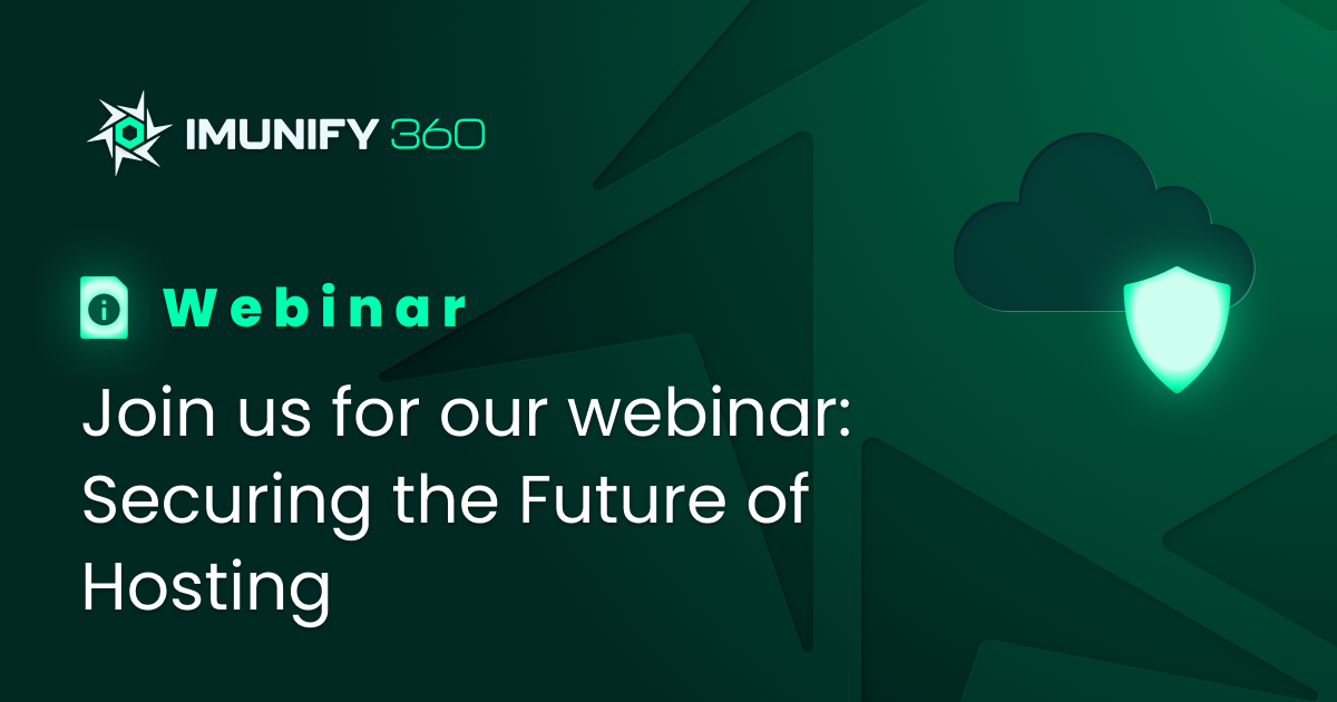 Securing the Future of Hosting webinar announcement - CloudLinux and WebPros